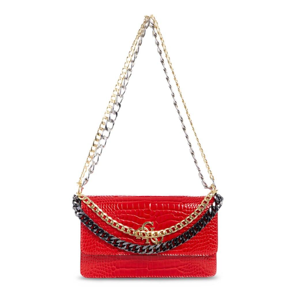 Luna Crocodile Maxi Crossbody Bag In Red