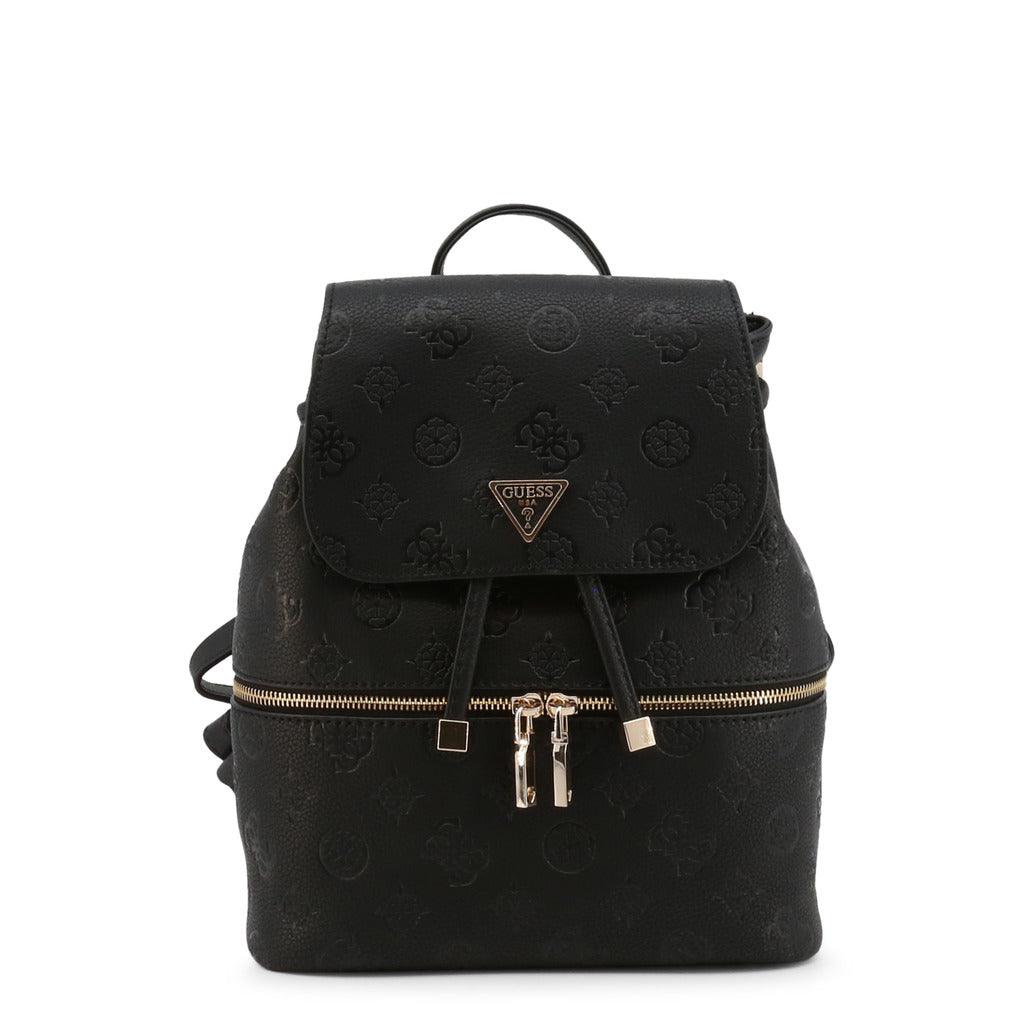Helaina Logo Embossed Black Backpack