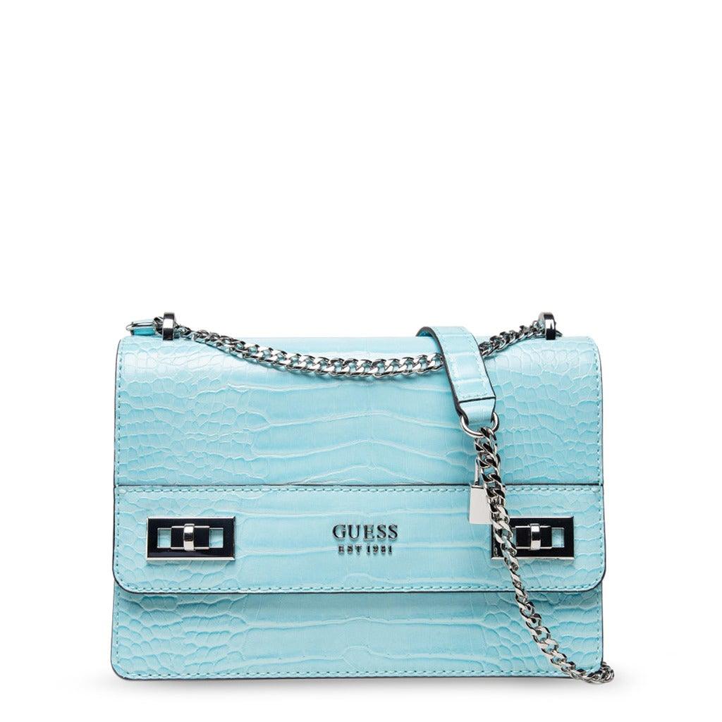 Katey Croc Print Mini Crossbody Bag in Blue
