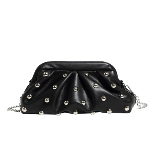 New Pleated Dumpling Bag Rivet Chain Shoulder Messenger Bag