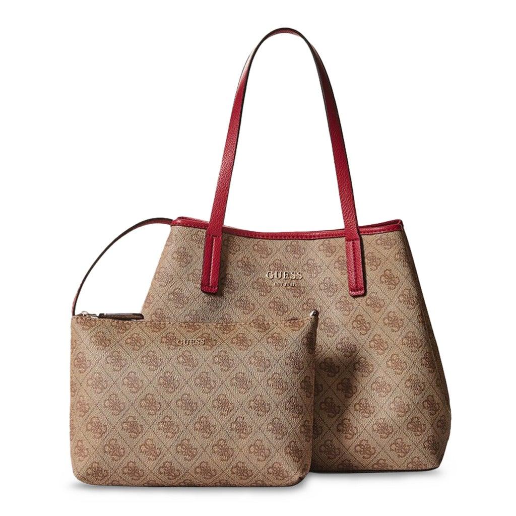 Vikky Logo Print Pochette Shopping Bag In Brown