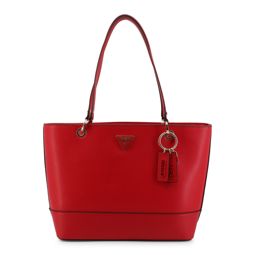 Noelle Logo Charm Shopper in Red