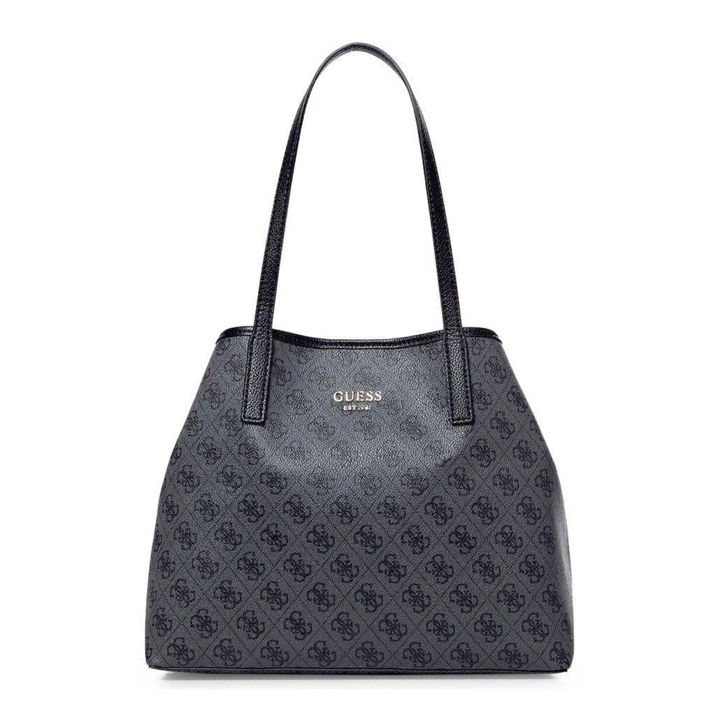 Vikky Logo Print Pochette Shopping Bag In Black