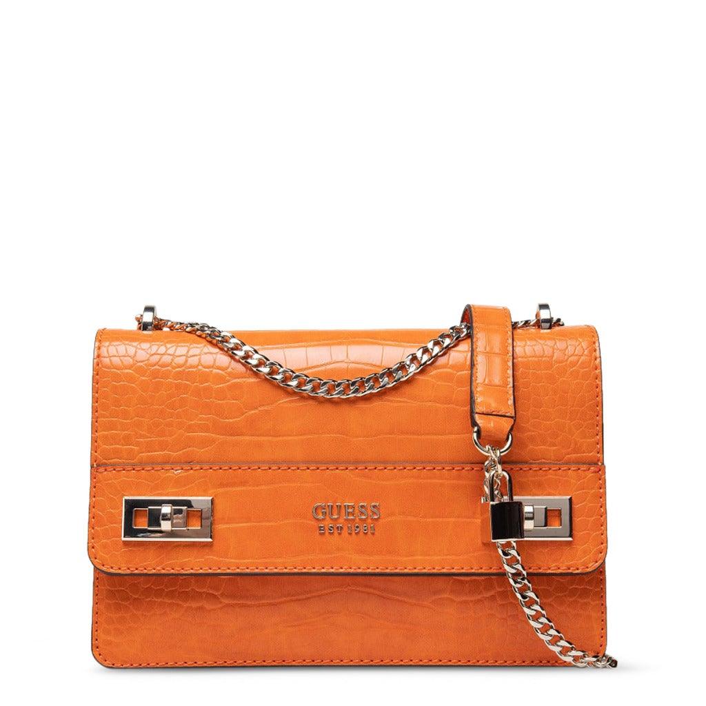 Katey Croc Print Mini Crossbody Bag in Orange