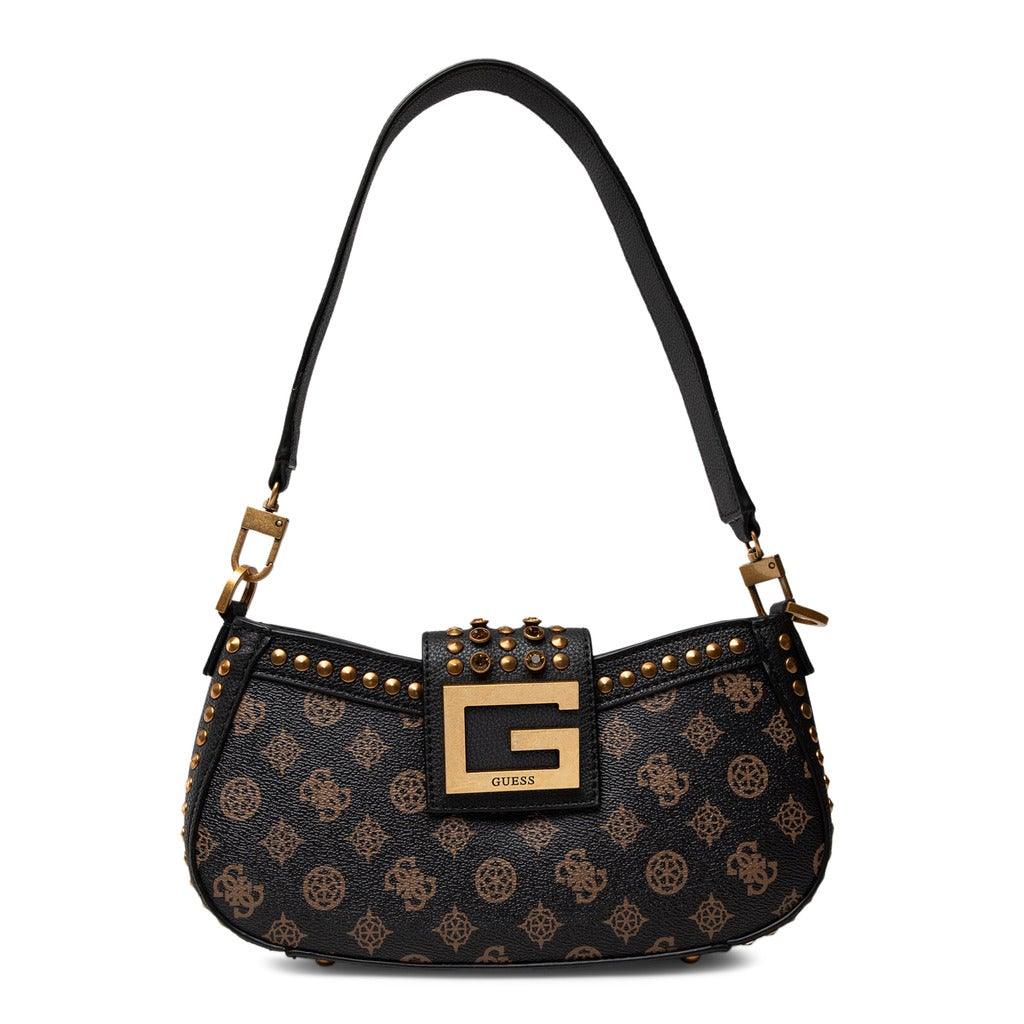 Bling Monogram Shoulder Bag in Brown