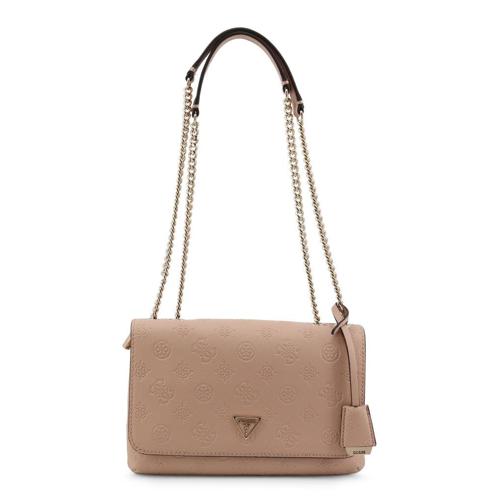 Helaina Logo Embossed Chain Shoulder Bag Pink