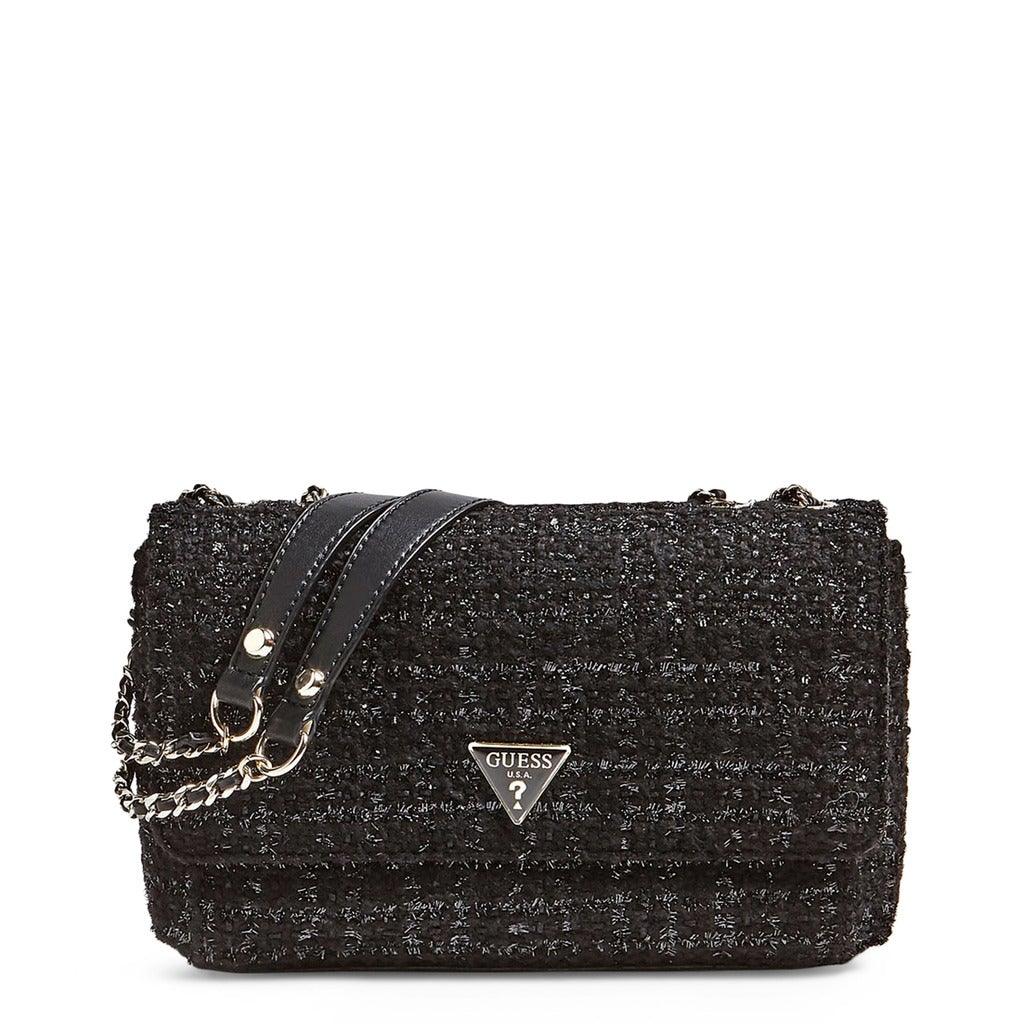 Cessily Tweed Crossbody Bag in Black