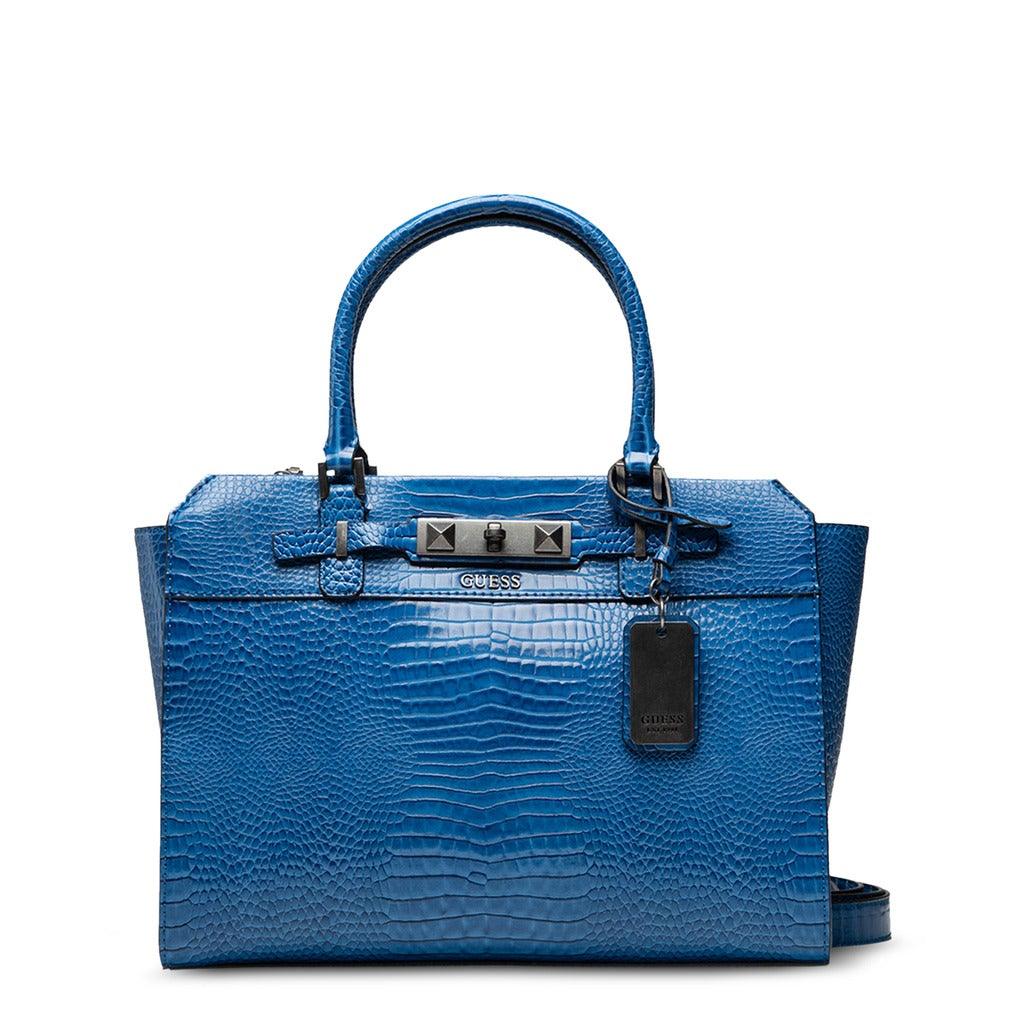 Raffie Croc Print Handbag in Blue
