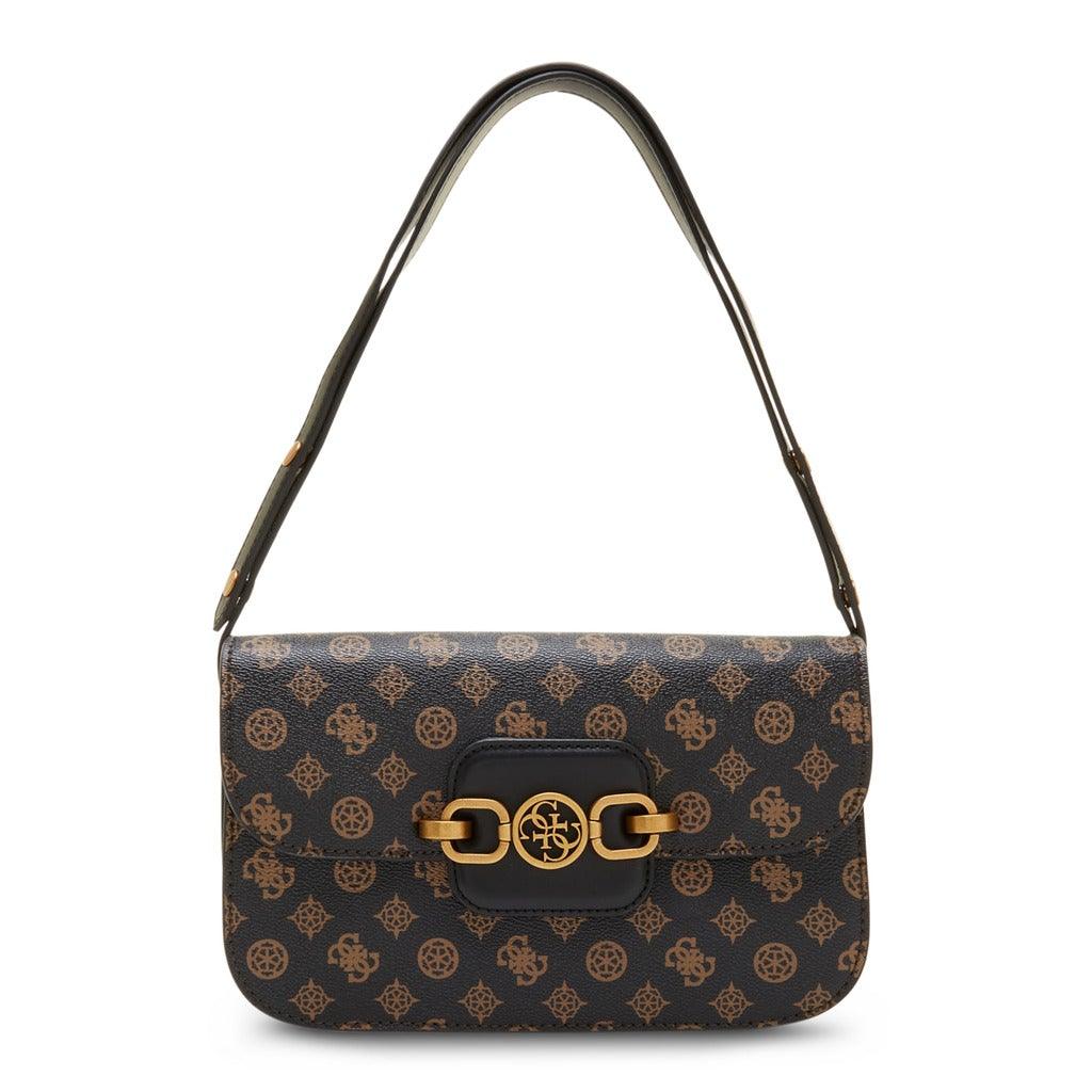 Hensley Monogram Shoulder Bag in Brown