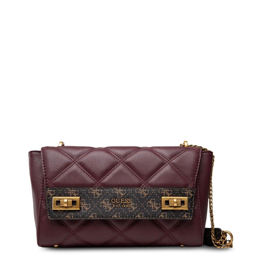 Quilted Monogram Chain Shoulder Bag in Red