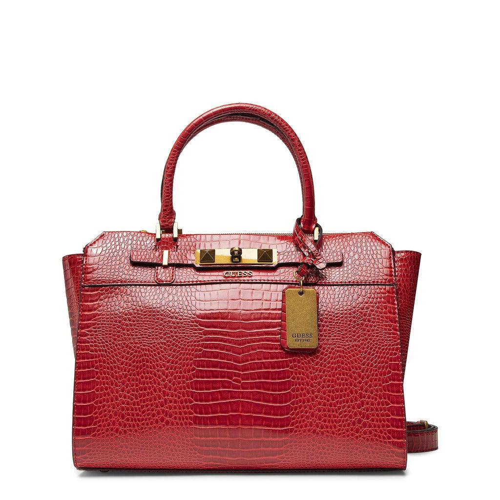 Katey Croc Print Handbag in Red