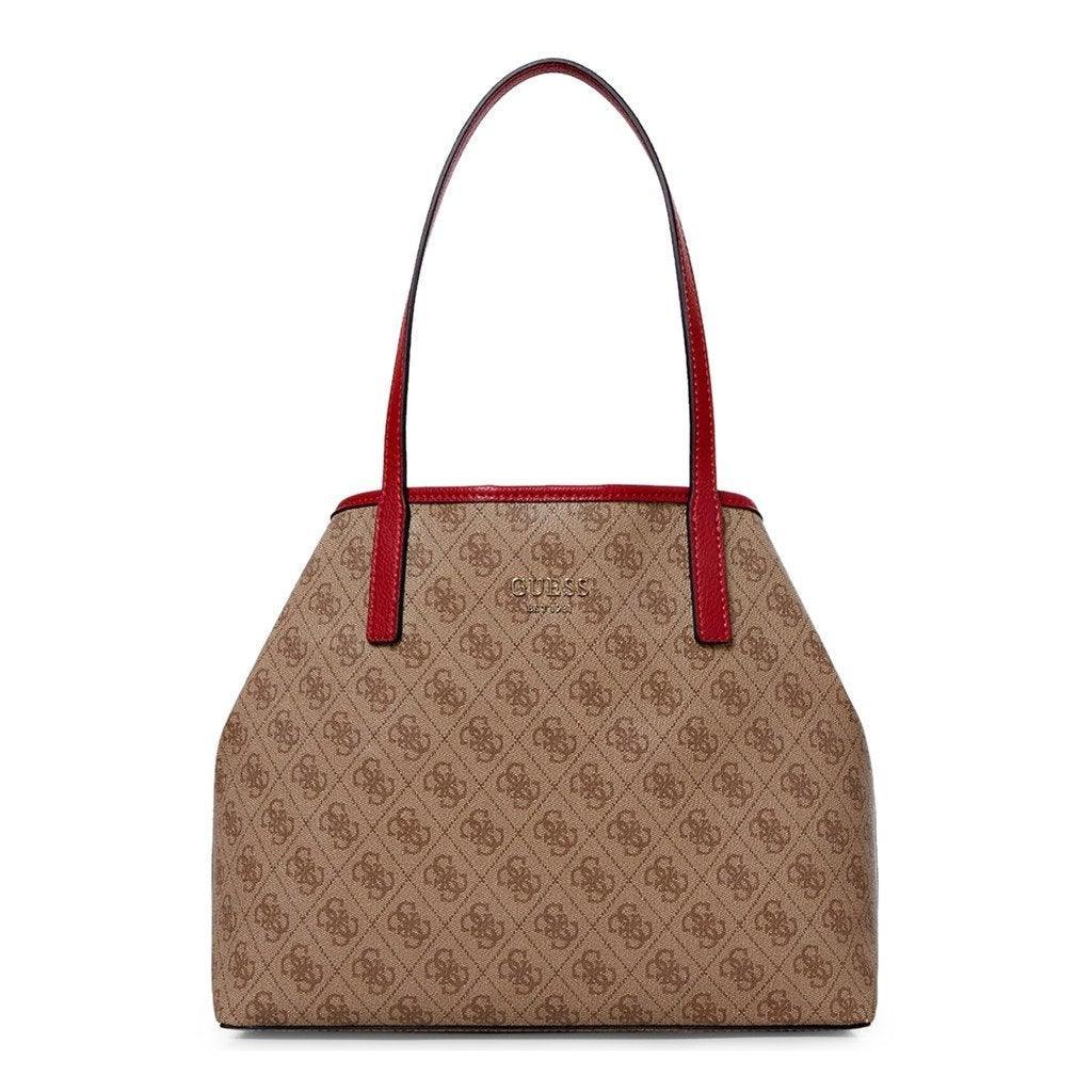 Vikky Logo Print Pochette Shopping Bag In Brown