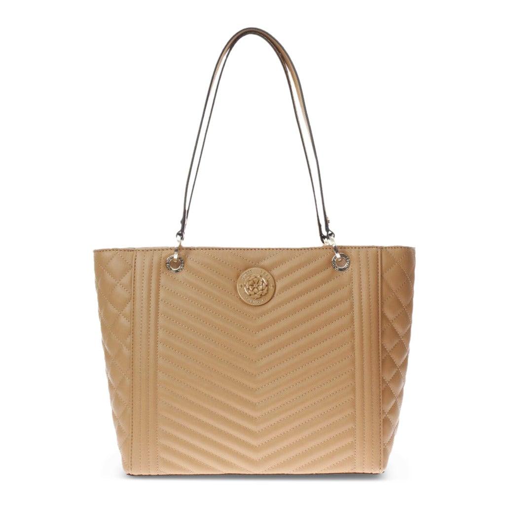 Cessily Quilted Tote in Brown