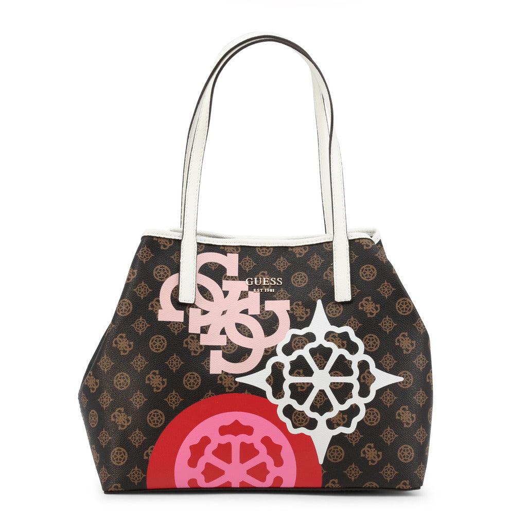 Vikky 4G and Peony LogoPrint All Over  Shoulder Bag Brown