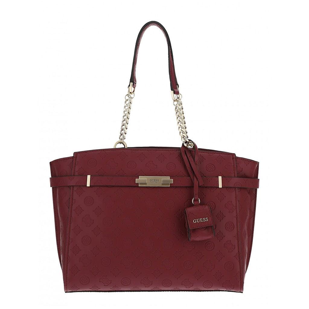 Bea Embossed 4G Peony Logo Shoulder Bag in Burgundy