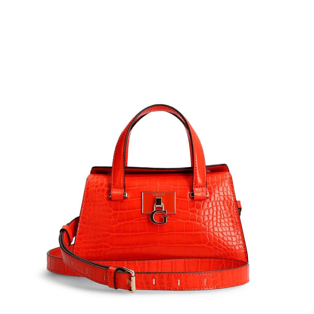 Stephi Croc Print Mini Handbag in Red