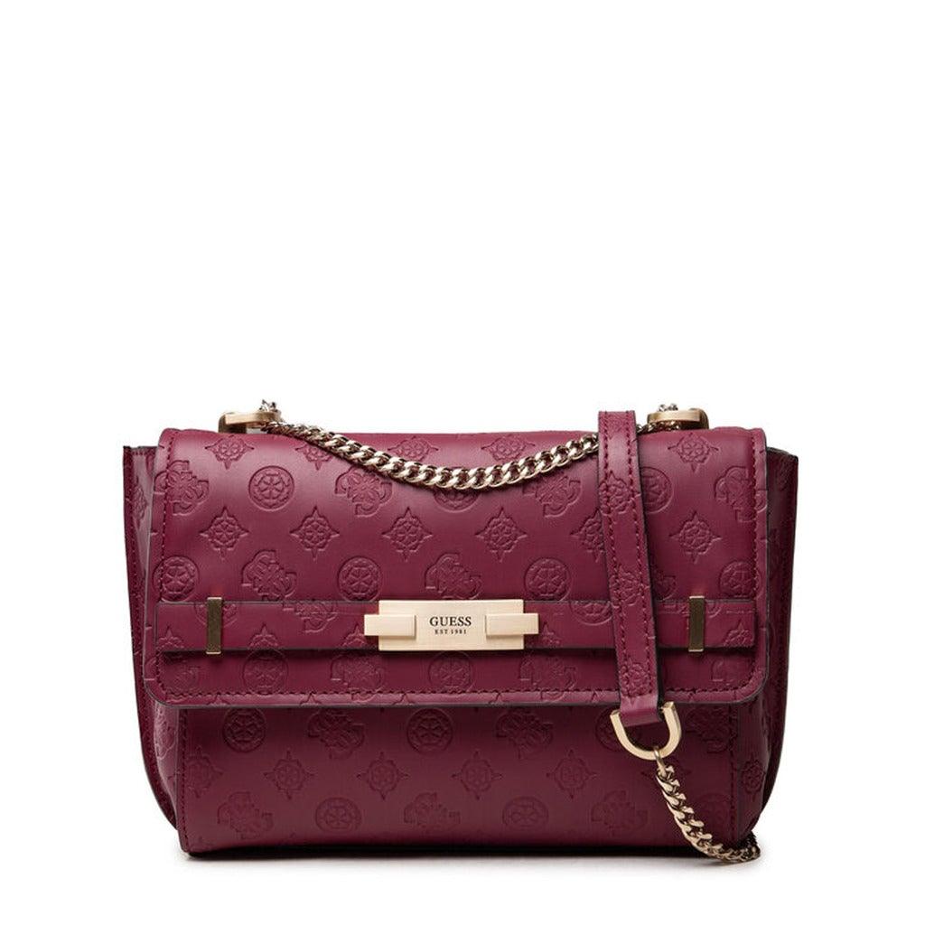 Bea Embossed 4G Peony Logo Chain Crossbody Bag in Burgundy