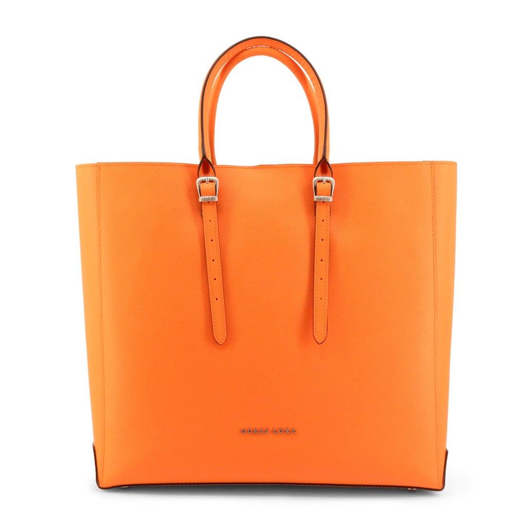Luxe Leather Shopper in Orange
